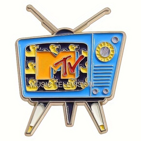 TheEdgeOfNik Jewelry - MTV OIL DRIPPED ENAMEL PIN LAPEL PIN BROOCH NWT